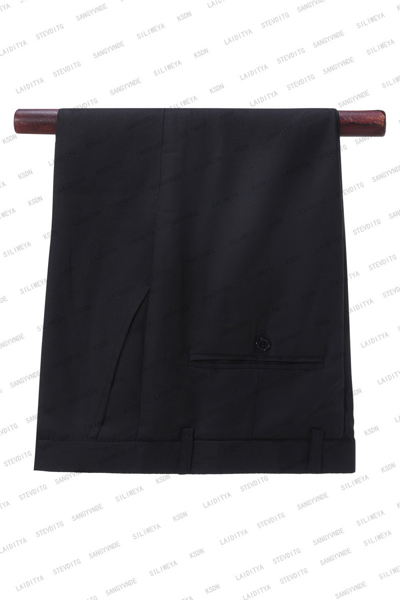 2023-as új férfi alkalmi butik üzleti fekete szatén kendő hajtóka öltönyök férfi leopárdmintás blézer dzseki nadrág 2 részes készlet