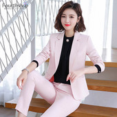 Irodai munka egyenruha Üzleti női nadrág öltönyök női formális 2 részes blézer szett dzsekik nadrágok őszi tavaszi ruhák 2022 4XL