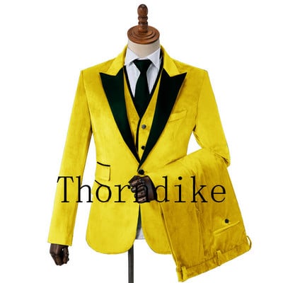 Egygombos karcsúsított férfi öltönyök világoslila bársony báli színpadi esküvői szmokingok 2021 őszi 3 részes férfi öltöny kabát mellény nadrág