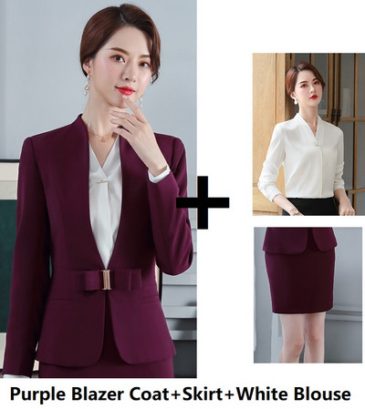 Divat Bor Egyenruha Stílusok Női üzleti öltönyök Professzionális nadrágkosztümök kabátokkal és nadrágokkal Női irodai munkaruházat Blézerek