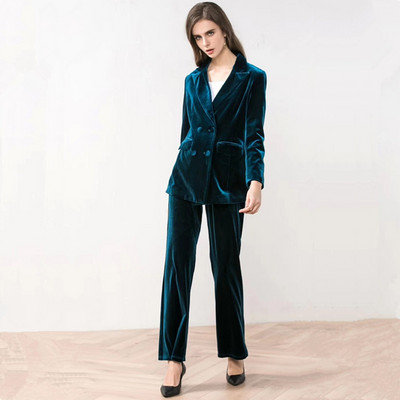 Fekete kendő női blézer öltönyök kabát női nadrágkosztüm jelmezek női öltöny blézer nadrággal parti vőlegény számára egyedi gyártás