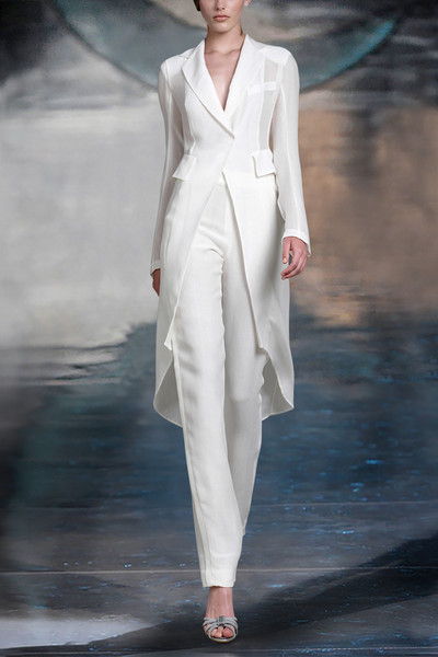 Fekete kendő női blézer öltönyök kabát női nadrágkosztüm jelmezek női öltöny blézer nadrággal parti vőlegény számára egyedi gyártás