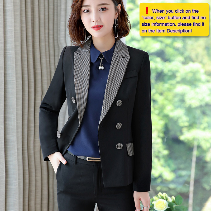 Lenshin kiváló minőségű 2 részes szett Houndstooth formális nadrágkosztüm blézer irodai női dizájn női puha dzseki és teljes hosszúságú nadrág