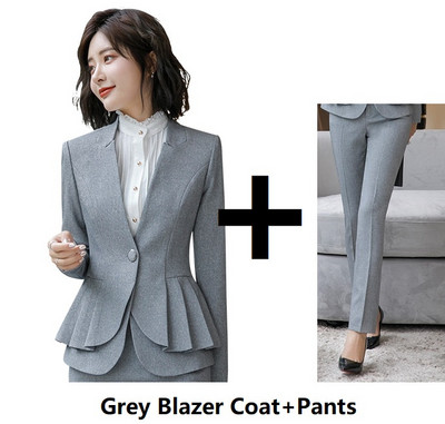Őszi téli egyenruha Formális üzleti öltönyök nőknek Irodai munkaruha Professzionális karrier Interjú Blézer szett