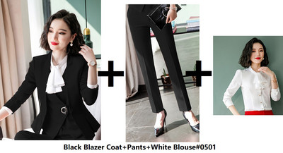 Őszi téli egyenruha Stílusok Hivatalos női öltönyök Professzionális női irodai munkaruha Nadrágruhák Blézerek Elegáns Piros