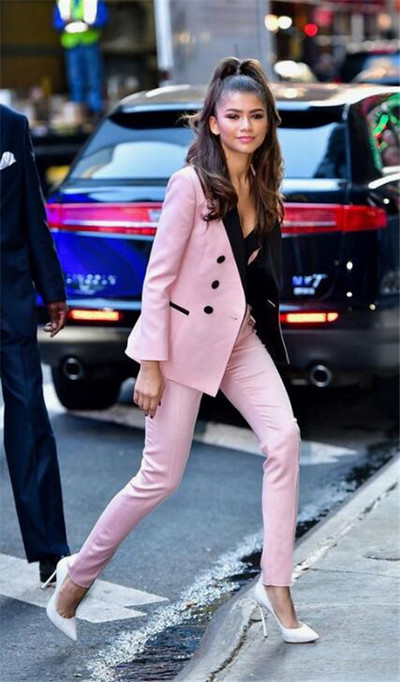 Elegáns narancssárga üzleti nadrágkosztüm nőknek, nagy méretű női nadrágkosztüm blézer+nadrág munkára nadrágkosztüm esküvőre