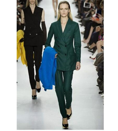 Egyedi gyártású szürke 2 részes szett női üzleti nadrágkosztüm Irodai formális egyenruha női munkaruházat blézer outfit nadrágkosztüm