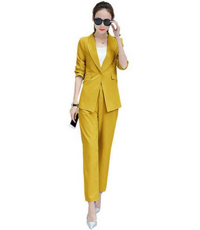 Egyedi gyártású szürke 2 részes szett női üzleti nadrágkosztüm Irodai formális egyenruha női munkaruházat blézer outfit nadrágkosztüm