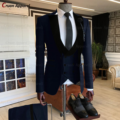 20 színű legújabb khaki esküvői férfi öltöny szett, szabott fehér vőlegény vőlegény szmoking formális fekete bársony blézer mellény nadrág 3 db