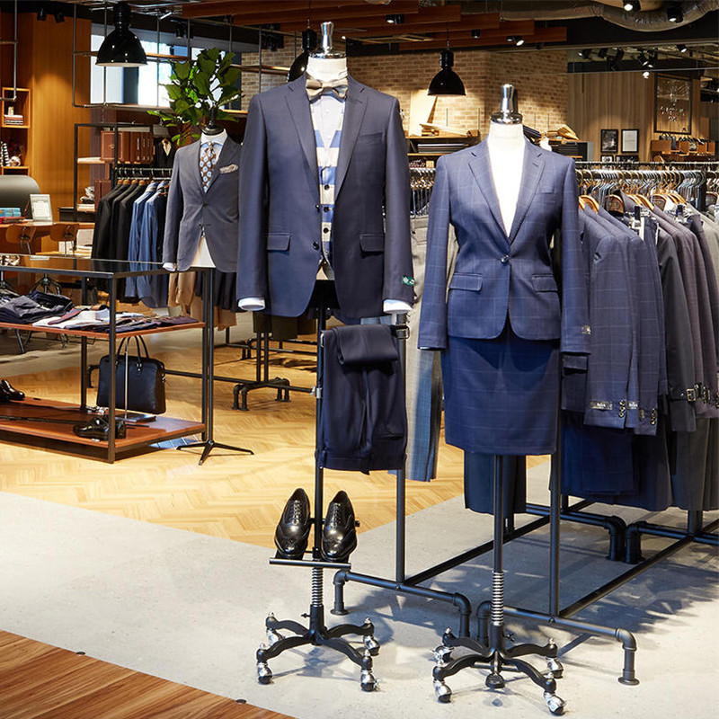 ANNIEBRITNEY sötétkék 2 részes karcsú szabású üzleti férfi öltöny Csíkos vőlegény esküvői szmoking egyedi vékony báli esküvői öltöny