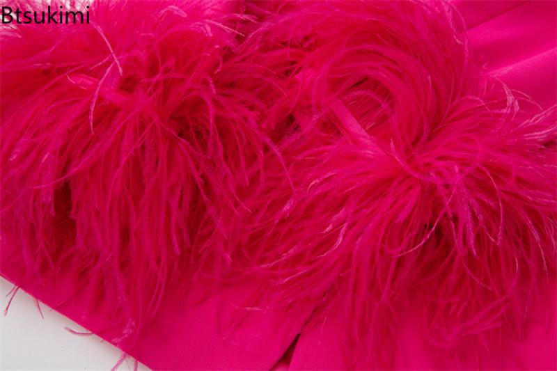 Új zöld tollas blézer női 2022-es hosszú ujjú blézer készletek Stílusos gombos női blézer öltönyök őszi kabát blézer női szettek