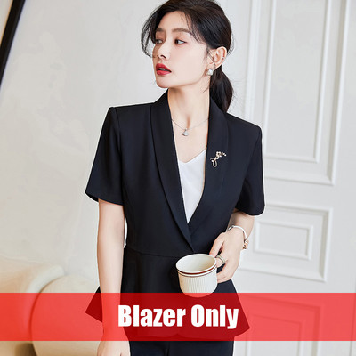 Nyári divat blézer női üzleti öltönyök 2 részes nadrág és felső szettek nadrágkosztümök női dzsekik Munka irodai egyenruha