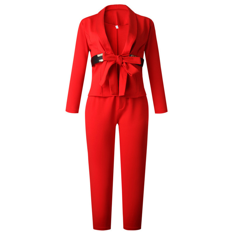 Ingyenes Pu bőr szárnyak blézeröltöny 2 részes szett 2023 női irodai blézer gomb nélküli, magas elasztikus derekú ceruzanadrág szettek