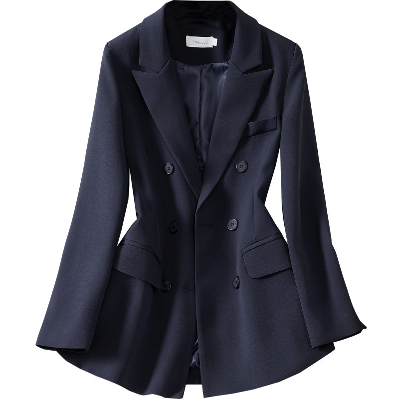 Blézer nadrágkosztüm, kétrészes irodai női női üzleti egygombos nadrág blézer + nadrág hivatalos öltöny