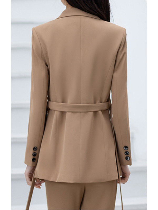 Divat Női Elegáns Üzleti nadrágok Öltöny Alkalmi Vintage Blézer dzsekik Egyenes nadrágok 2 db Női Alkalmi ruhák Új