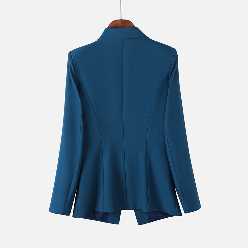 Professzionális öltönyök női tavaszi új divat formális temperamentum alkalmi sárga karcsú blézer és nadrág irodai női munkaruházat kék