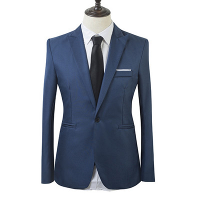 Férfi üzleti öltöny Slim Fit egygombos formális vőlegény esküvői férfi blézer nadrág kétrészes szett öltöny dzseki conjuntos de blézer