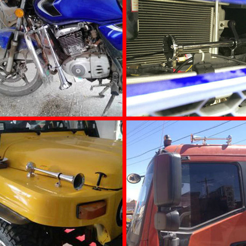 Automobilis Oro Garsas 12V/24V Universalus 150DB Garsus 180 Hertz Vieno trimeto Kompresorius Bocina Sunkvežimiams Automobiliams Automobiliams