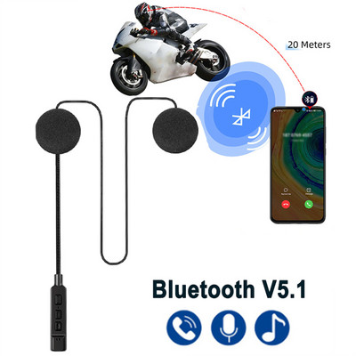 Motoros sisak fejhallgató Bluetooth V5.0 motorkerékpár vezeték nélküli sztereó fülhallgató hangszóró támogatás kihangosító mikrofon hangvezérlés