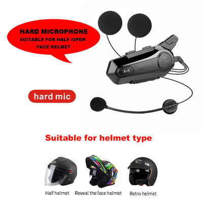 2szett/1szett motoros sisak Intercom BT V5.0 motorkerékpár vezeték nélküli fejhallgató interfon hangszóró kihangosító Bluetooth walkie sisak talkie