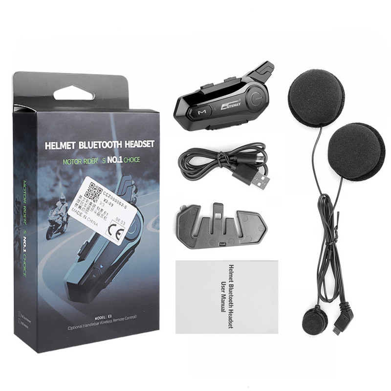 2szett/1szett motoros sisak Intercom BT V5.0 motorkerékpár vezeték nélküli fejhallgató interfon hangszóró kihangosító Bluetooth walkie sisak talkie