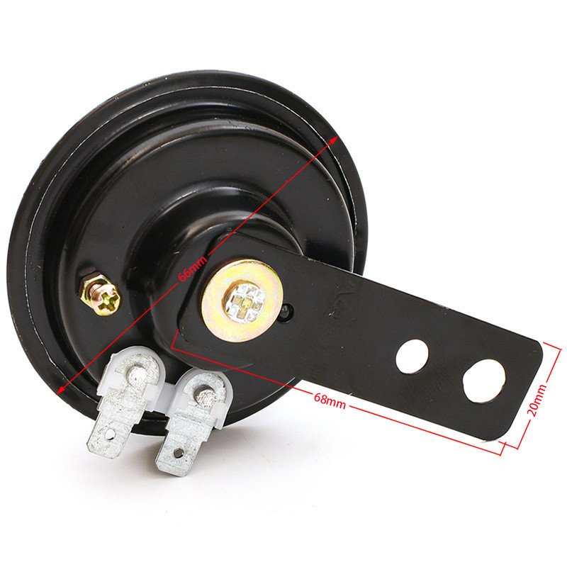 12V elektrinis ragas, atsparus vandeniui motociklo garso signalas 105db universalus juodas