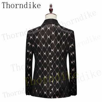 Thorndike 2022 Мъжки костюм Моден официален бизнес Slim Fit Блейзъри от 3 части Мъжки смокинг Сватбени мъжки костюми Костюм за младоженеца