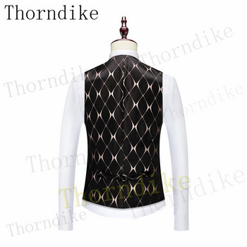 Thorndike 2022 Мъжки костюм Моден официален бизнес Slim Fit Блейзъри от 3 части Мъжки смокинг Сватбени мъжки костюми Костюм за младоженеца