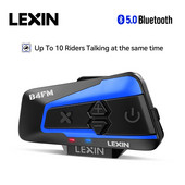 Lexin LX-B4FM-X márka 10 lovas számára Intercom Motorkerékpár Bluetooth sisak fejhallgatók BT Moto Intercomunicador FM rádióval