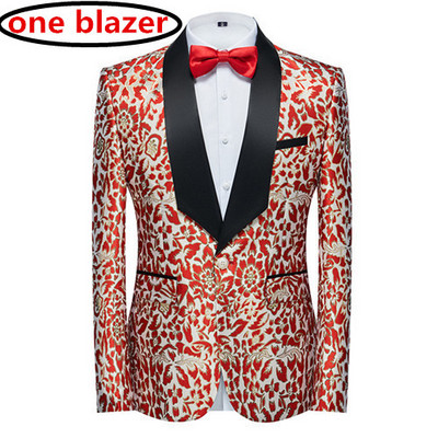 Brit stílusú öltöny 2 részes klasszikus fekete/piros/királykék divatpalota esküvői bankett vőlegény férfi jacquard blézerek és nadrágok