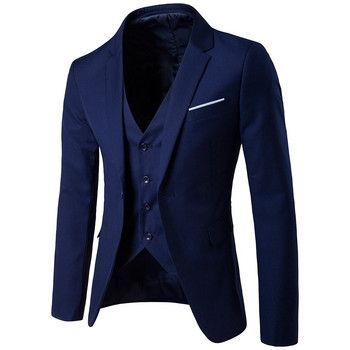 JAYCOSIN Мъжки костюми Мъжка мода Slim Fit Blazer Party Coat Костюми Мъжки плътни бизнес сватбени мъжки жилетки Яке Памук Официални комплекти