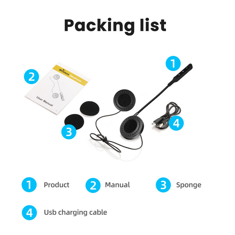 Bluetooth 5.0 BT19 Moto sisak fejhallgató vezeték nélküli kihangosító készlet Sztereó interferencia Bluetooth fülhallgató mikrofon