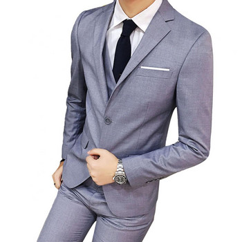Ανδρικά κοστούμια Blazer Slim επαγγελματικό επίσημο φόρεμα Γιλέκο γαμπρού Ανδρικό κοστούμι Εξαιρετικό σετ γραφείου Weeding Thin Blazer