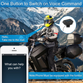 Kebidumei Motorcycle Безжична Bluetooth Водоустойчива Слушалка за каска Handsfree Tel Call Kit Stereo Anti-interference BT Earphone
