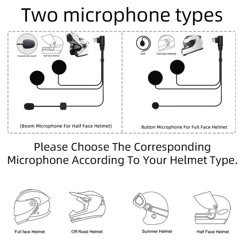 WAYXIN T2 motoros sisak Bluetooth fejhallgató 2 személyes beszélő sisak kaputelefon kommunikátor IP67 vízálló vezeték nélküli BT5.0