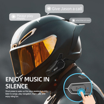 Мотоциклетна каска Интерком Bluetooth слушалка за 2 ездачи intercomunicador Moto Водоустойчива слушалка за намаляване на шума Handsfree