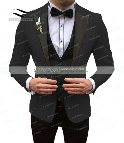 Férfi fehér öltönyök, karcsú szabású, 3 részes üzleti dzseki szmoking blézer úriember esküvői vőlegény báli esti parti iskolába