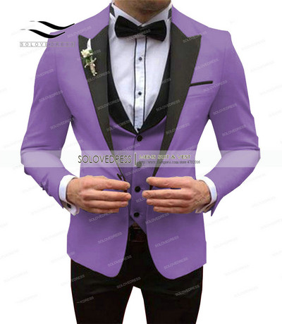 Férfi fehér öltönyök, karcsú szabású, 3 részes üzleti dzseki szmoking blézer úriember esküvői vőlegény báli esti parti iskolába