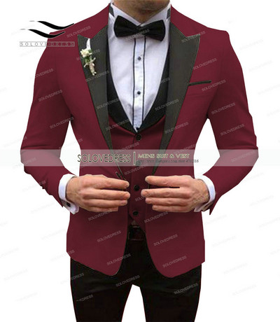 Férfi fehér öltönyök, karcsú szabású, 3 részes üzleti dzseki szmoking blézer úriember esküvői vőlegény báli esti parti iskolába