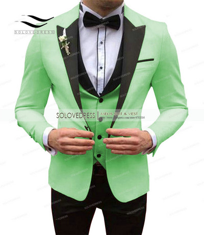 Férfi fehér öltönyök, karcsú szabású, 3 részes üzleti dzseki szmoking blézer úriember esküvői vőlegény báli esti parti iskolába