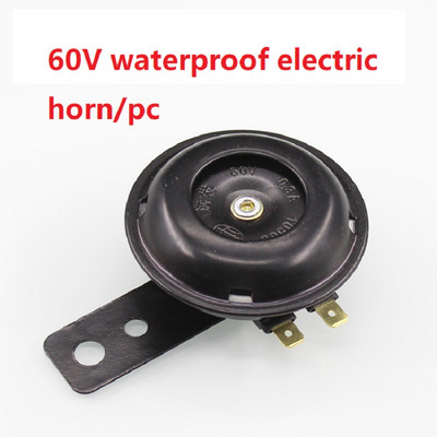 Általános motorkerékpár elektromos kürt készlet Vízálló kerek hangszóró Hangos elektromos kürt Kerékpáros robogóhoz 12V 48V 60V 105dB