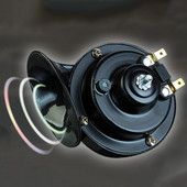 12V 48V 60V Motorkerékpár vízálló csigakürt Super Sound Monofon robogók Rlectric Moped Horn Fekete motorkerékpár tartozékok