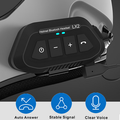 1200mAh мотоциклетна каска Безжична слушалка BT 5.0 Bluetooth каска Слушалка Гласов асистент Мото слушалка Слушалка за мотоциклет