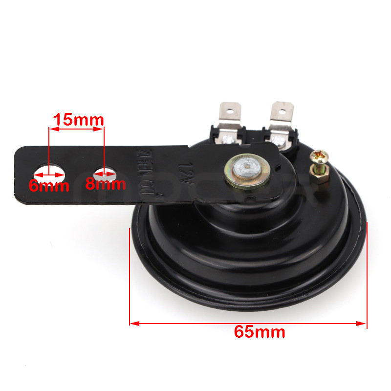 Univerzális motorkerékpár elektromos kürt készlet 12V 24V 36V 48V 60V Vízálló kerek hangos hangszórók robogó moped Dirt Bike ATV-hez