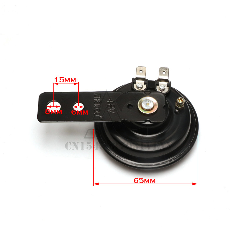 Motorkerékpár elektromos kürt 12V 24V 36V 48V 60V 1.5A 105db vízálló kerek kürt hangszóró robogóelektromos kerékpárhoz