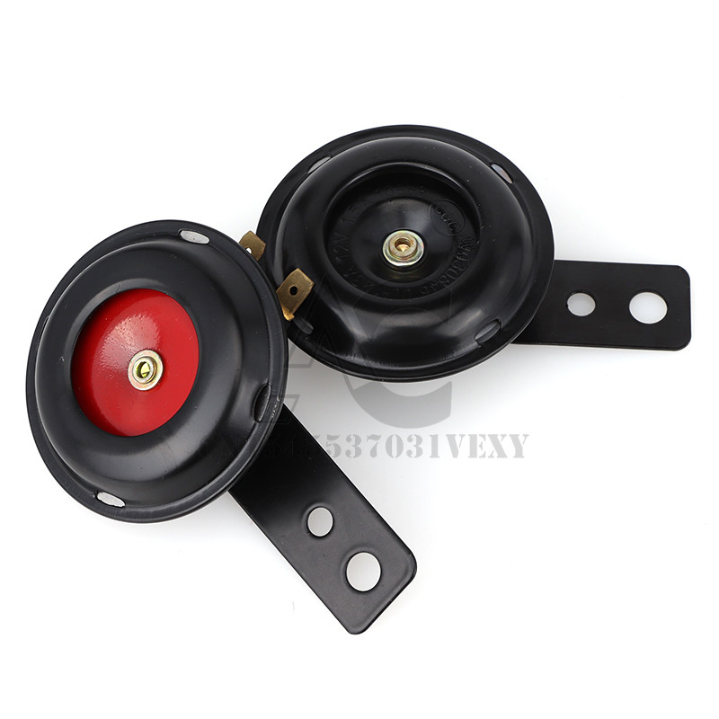 Motorkerékpár elektromos kürt 12V 24V 36V 48V 60V 1.5A 105db vízálló kerek kürt hangszóró robogóelektromos kerékpárhoz