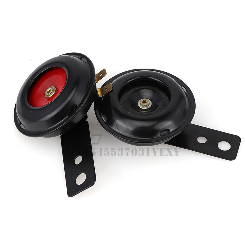 Motorkerékpár elektromos kürt 12V 24V 36V 48V 60V 1.5A 105db vízálló kerek kürt hangszóró robogóelektromos kerékpárhoz