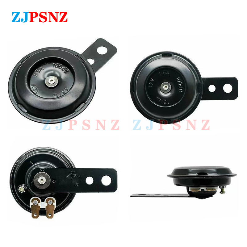 Univerzális robogó kürt 6V 12V 24V 36V 48V 60V 72V E-Bikes motorkerékpár elektromos kürt készletek 110db vízálló kerek hangos kürt hangszóró