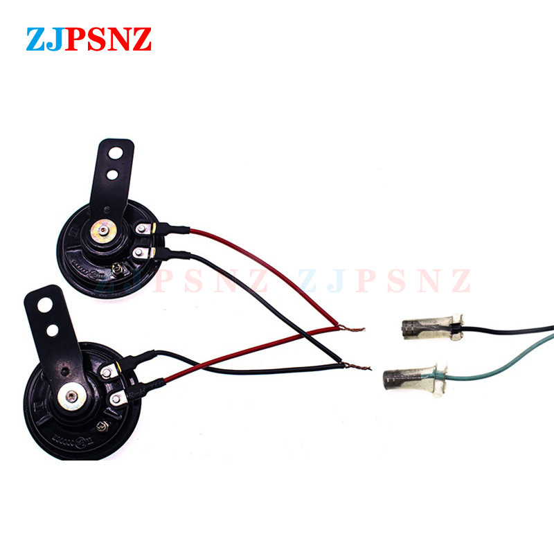 Univerzális robogó kürt 6V 12V 24V 36V 48V 60V 72V E-Bikes motorkerékpár elektromos kürt készletek 110db vízálló kerek hangos kürt hangszóró