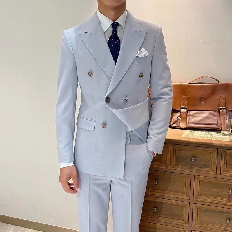 Brit, kétsoros, hivatalos ruha öltöny férfi fekete dohányzó Homme Mariage öltöny Divat vőlegény öltöny karcsú szabású üzleti szmoking